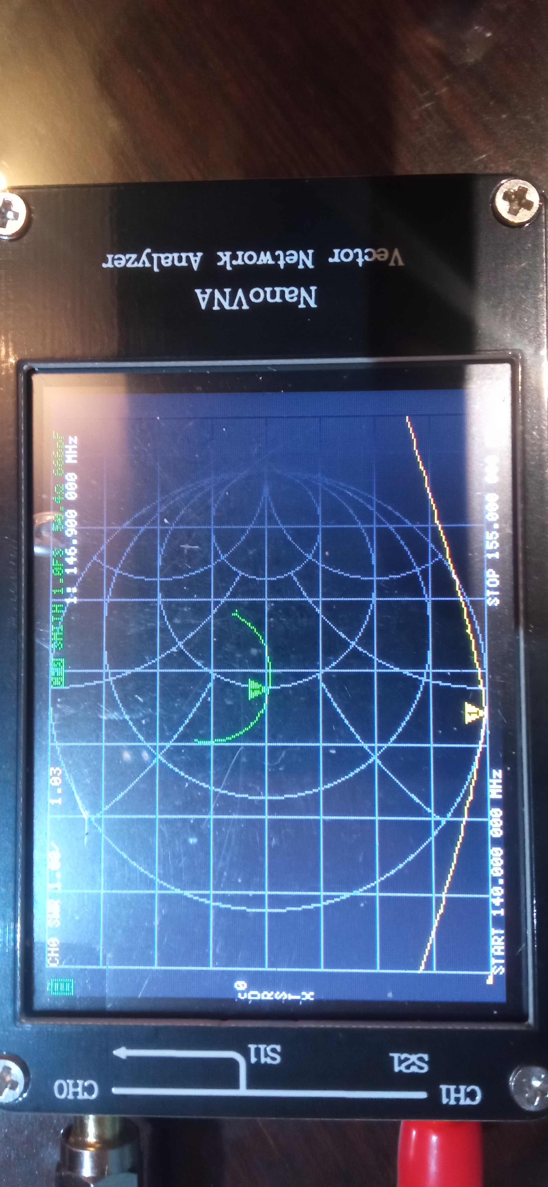 Gráfica ROE de mi antena VHF